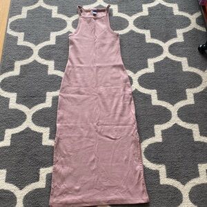 Mauve maxi dress with leg slits